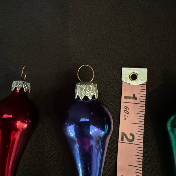 Vintage West Germany Glass Squiggly Teardrop
Christmas Tree Ornaments Set of 3 - Picture 4 of 4